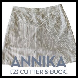 ANNIKA Cutter & Buck Grey/White Pattern Golf Skort (4)